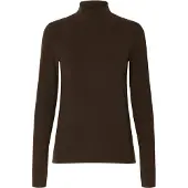 Selected Top A Maniche Lunghe Donne Marrone XL