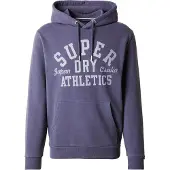 Superdry per uomo. M2014091A Felpa blu Athletic Ess (L), Casual, Poliestere