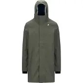 K-way - Parka lungo da uomo - Thomas Bonded Green Blackish Blue Dep per Uomo in Pelle - Taglia S - Verde
