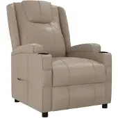vidaXL Poltrona relax cappuccino-marrone in Pelle finta