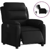 vidaXL Recliner elettrico in Pelle finta nera