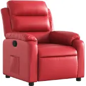 vidaXL Recliner in Pelle finta rossa