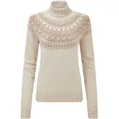 Sherpa Women's Camkilo Roll Neck Sweater Maglione Donna (XL, beige)