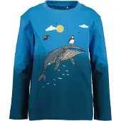 Blue Seven Maglietta blu cielo / blu scuro / giallo / bianco