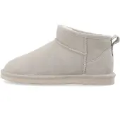Bianco Stivali In Pelle Scamosciata