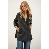 Ba&sh per donna. 1H25VEST Cardigan Vesta grigio scuro (36), Casual, Lana