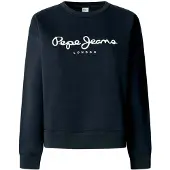 Pepe Jeans per donna. PL5800002 Felpa blu navy Baddy (XL), Casual, Cotone