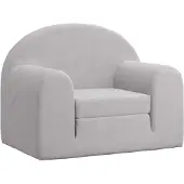 vidaXL Divano letto per bambini Grigio chiaro Morbido in peluche