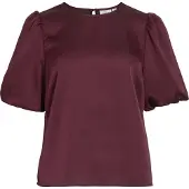 Vila Viellette Round Neck Top A Maniche Corte