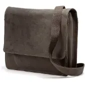 Harold's Antic Cartella Messenger Vera Pelle 38 cm Vano porta PC grigio