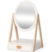 ByAstrup specchio da tavolo in legno con cassetto 40 cm bianco