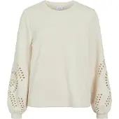 Vila Visandy Round Neck Felpa A Maniche Lunghe