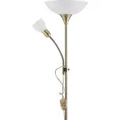 Eglo Piantana Contemporanea Up 2 2 Luci Acciaio Ottone