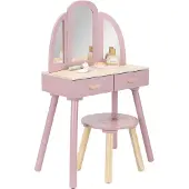 Little Dutch Tavolo da trucco in legno – Rosa – Essentials