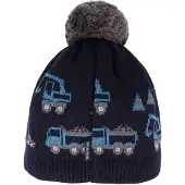 Maximo Mini Boys' Beanie with Pom-pom Berretto Bambini (47-49 cm, blu)