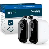 Arlo Telecamera di sicurezza Essential 3 XL, risoluzione 2K