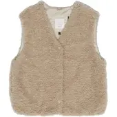 Mazine Women's Faux-Fur Vest Gilet in pile Donna (XS, beige)