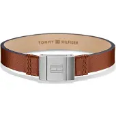 Tommy Hilfiger Bracciale In Pelle Marrone — Bracciale