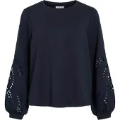 Vila Visandy Round Neck Felpa A Maniche Lunghe