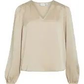 Vila Viellette V-neck Top A Maniche Lunghe