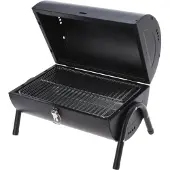 Progarden Griglia per barbecue cilindrica, metallo, 41x26x36 cm, nera