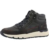 Mustang Boots stringati 'Mart' marrone scuro / antracite / grigio scuro