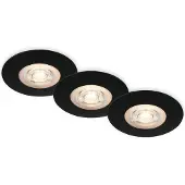 Briloner Faretto LED da incasso Kulana nero set 3x IP65