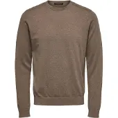 Selected Maglione Girocollo Uomini Marrone XXL