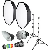 Bresser Set Di Luci Flash Da Studio