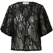 Selected Top A Maniche Corte Donne Nero 40