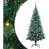 vidaXL Albero di Natale artificiale preilluminato verde 180 cm