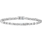 Michael Kors Bracciale in Argento con Zirconi Tennis Mkc1661cz040 — Bracciale