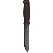 Morakniv Garberg Grand BlackBlade (C) 14640 Carbon Steel, Brown Polymer, coltello da bushcraft, fodero in pelle
