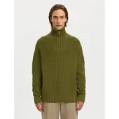 Selected Maglione A Mezza Cerniera Uomini Verde XXL