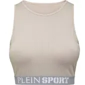 Plein sport Top crop in tessuto tecnico stretch