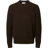 Selected Maglione Girocollo Uomini Marrone XXL
