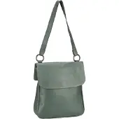 Harold's Caugio Borsa a spalla Vera Pelle 25 cm verde
