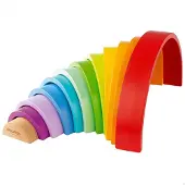Woomax Giocattolo Di Costruzione In Legno Arcobaleno Xl