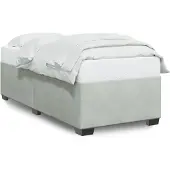 vidaXL Struttura letto senza materasso grigio chiaro 80x200 cm in velluto