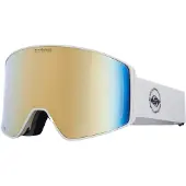 Quiksilver - Maschera da sci/snowboard - Storm MG Goggles Bone White/Clux Ml Gold S3 - Bianco