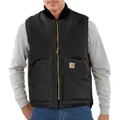 Carhartt Insulated Rib Collar Vest Gilet tempo libero Uomo (3XL, nero)