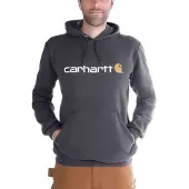 Carhartt Signature Logo Sweatshirt Felpa con cappuccio Uomo (XXL, blu)