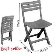 Pro Garden Sedia Da Giardino Pieghevole Briki