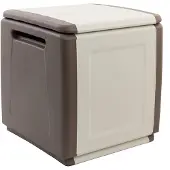 Artplast Baule Portatutto Cm 54 X 53 X H 57 - Tortora/Ecru