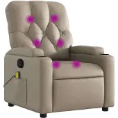 vidaXL Sedia per massaggi cappuccino-marrone in Pelle finta