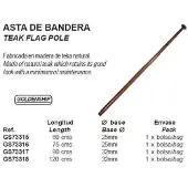 Goldenship - Aste per bandiera in teak, marrone, 60 cm