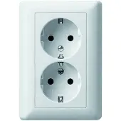 Gira Presa doppia Schuko 078001 Standard 55 crema bianco lucido 078001 (078001)