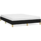 vidaXL Struttura letto senza materasso nero 140x190 cm tessuto