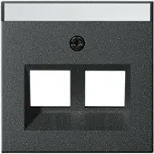 Gira cover Jack modulare 30Grd 2-gang anth 264028