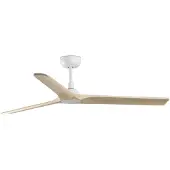 Faro Ventilatore Heywood M, DC bianco/legno chiaro